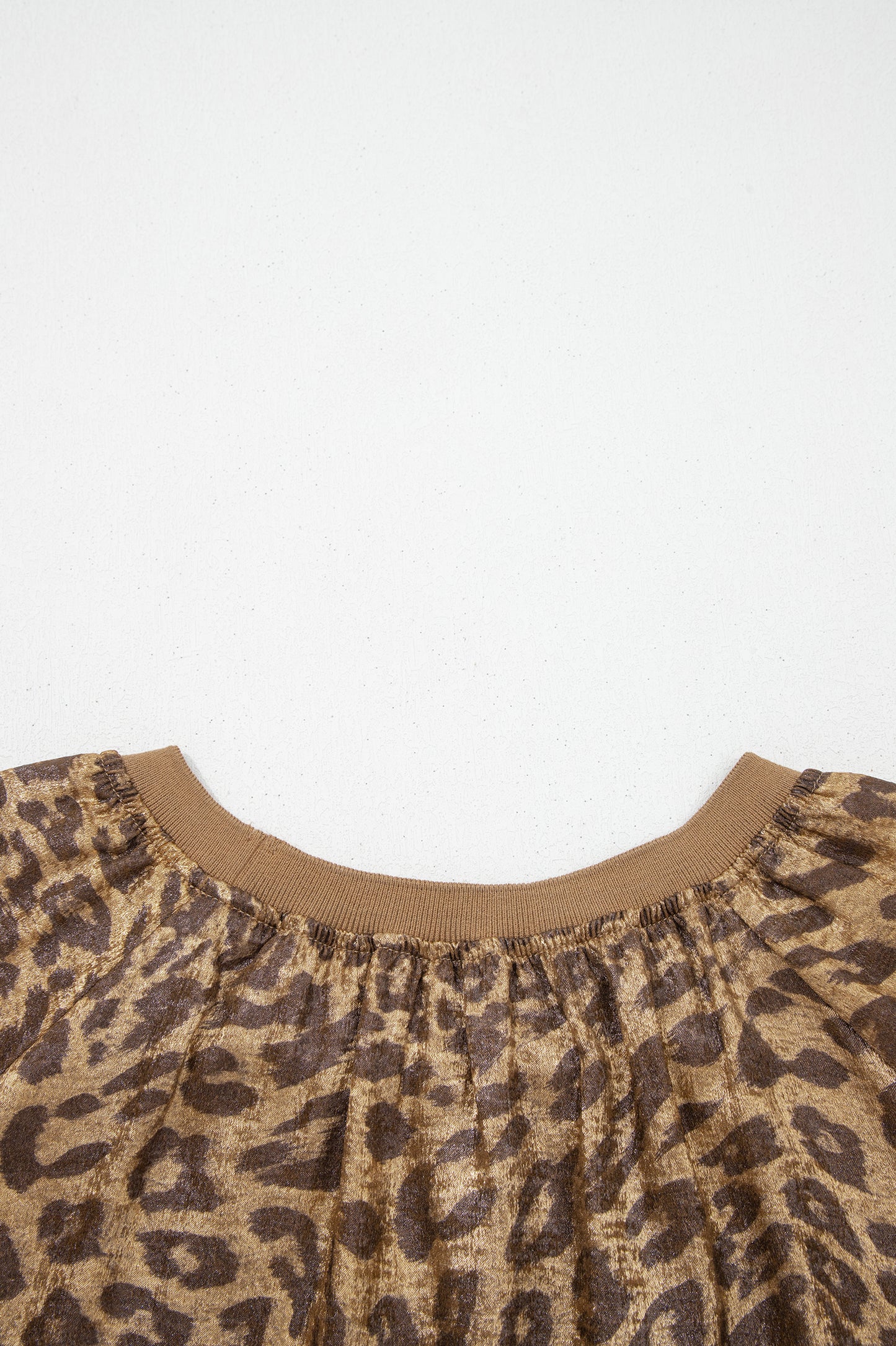 Metallic Leopard 3/4 Sleeve Blouse