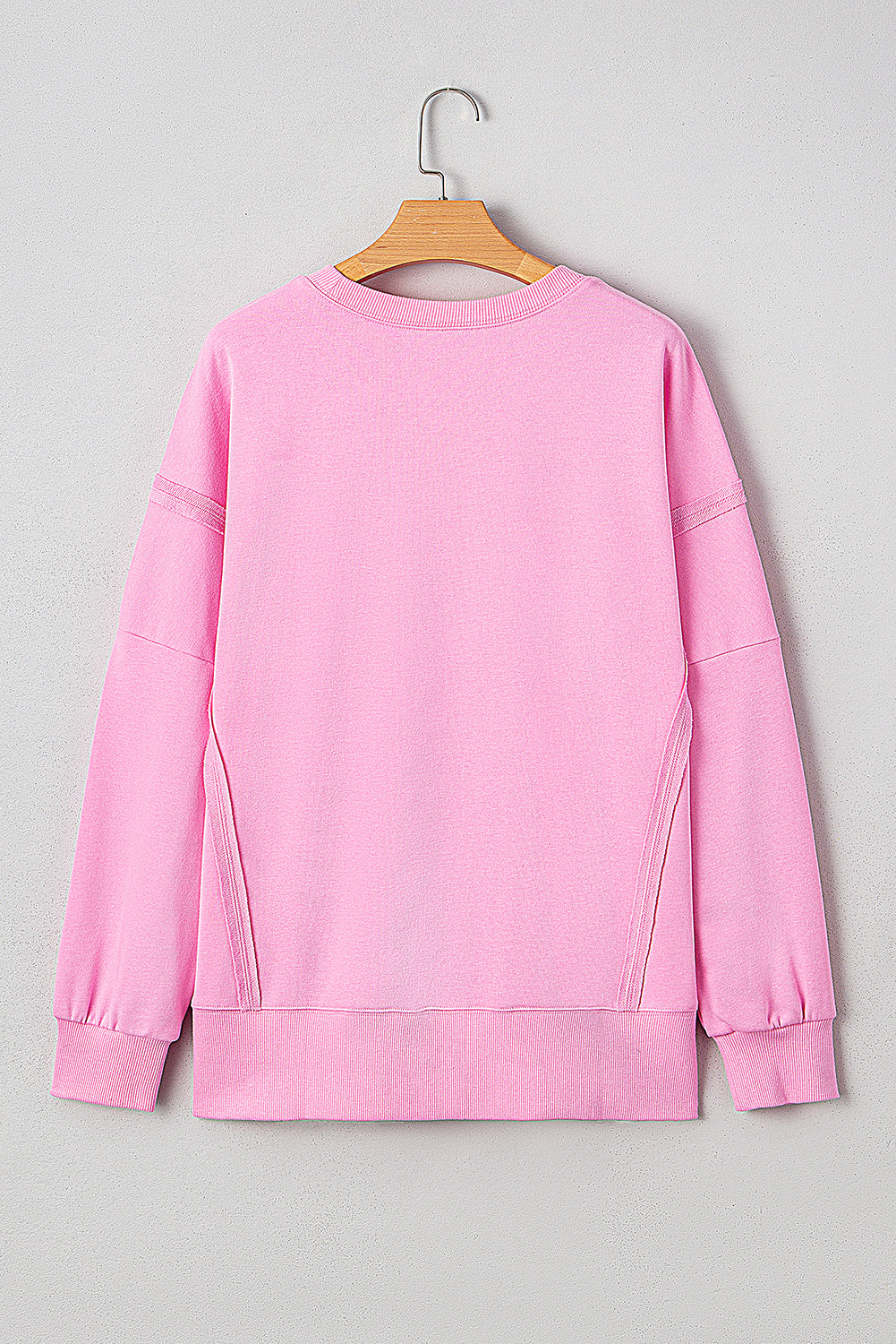 Valentine XOXO Sequin Bow Exposed Seam Sweatshirt