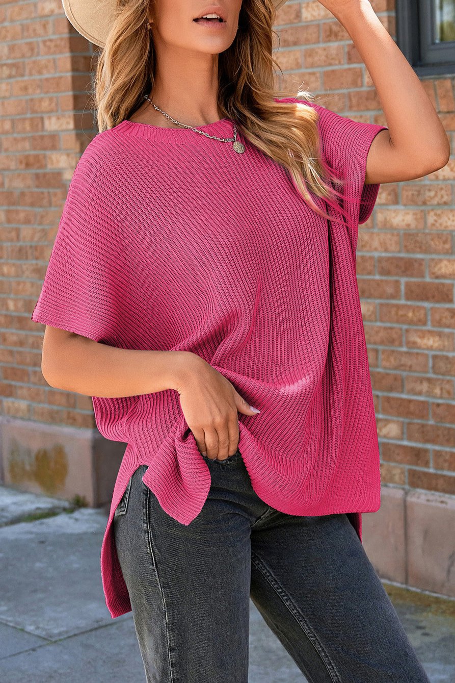 Side Slit Oversized Sweater