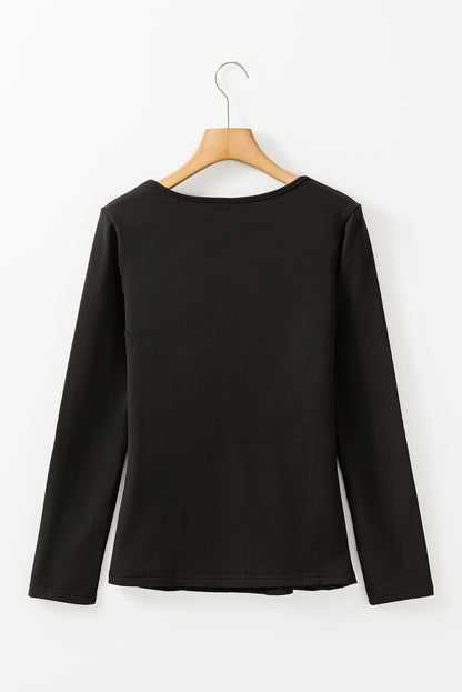 Solid Scoop Neck Thermal Top