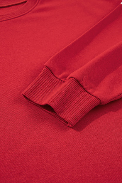 Plus Size Varsity Stripe Crew Neck Sweatshirt