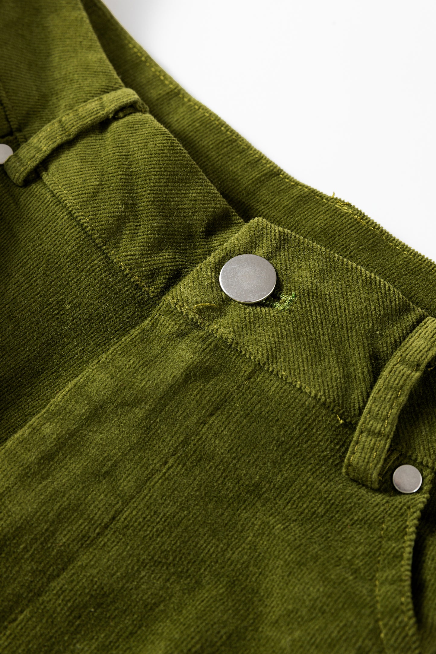 Solid Corduroy High Waist Wide Leg Pants