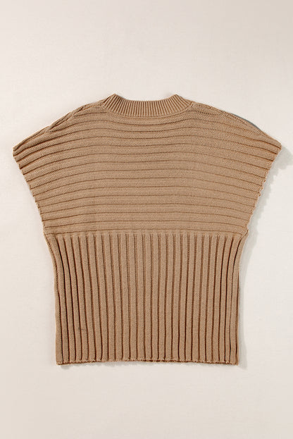 Ribbed Wide Sleeve Sweater T-Shirt