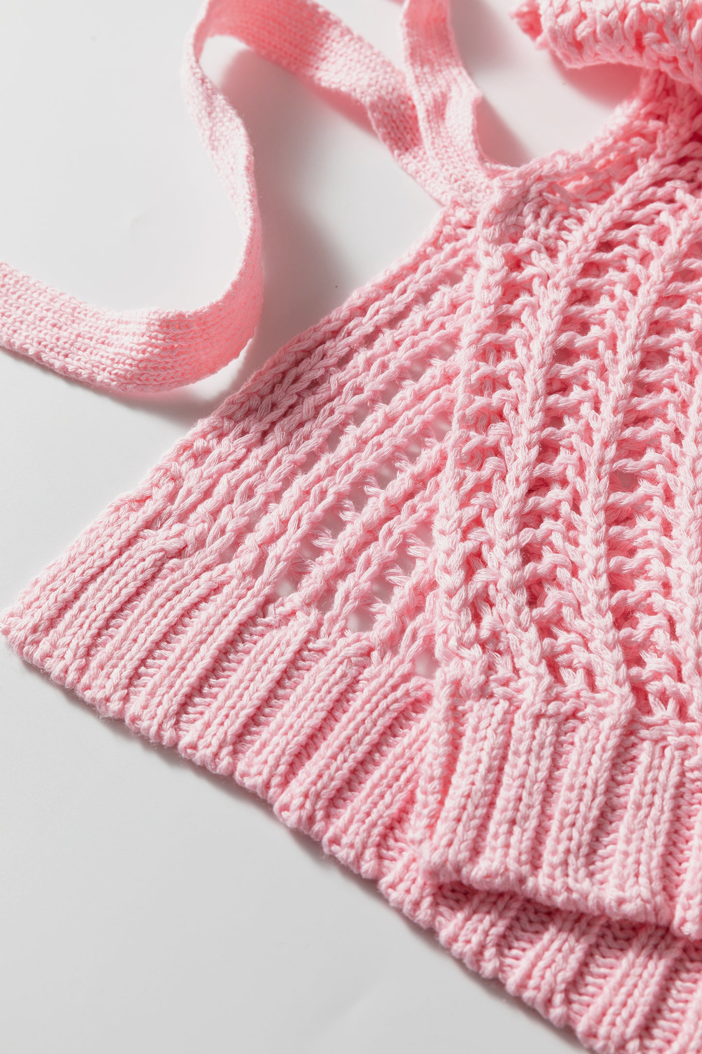 Plus Size Crochet Bow Tie Short Sleeve Sweater