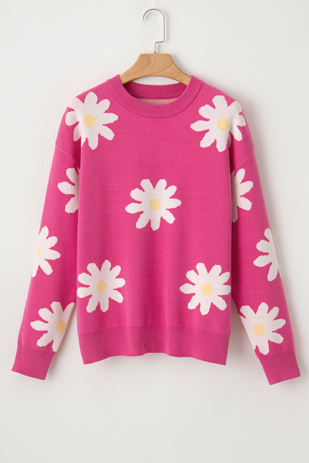 Floral Crewneck Long Sleeve Sweater