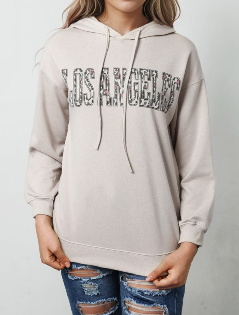 LA Leopard Sweatshirt w/Hoodie