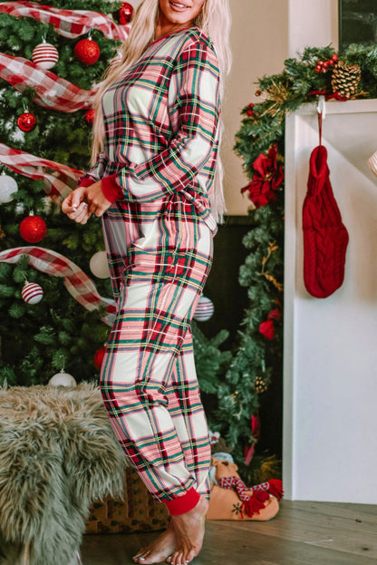 Christmas Plaid Top and Pants Set