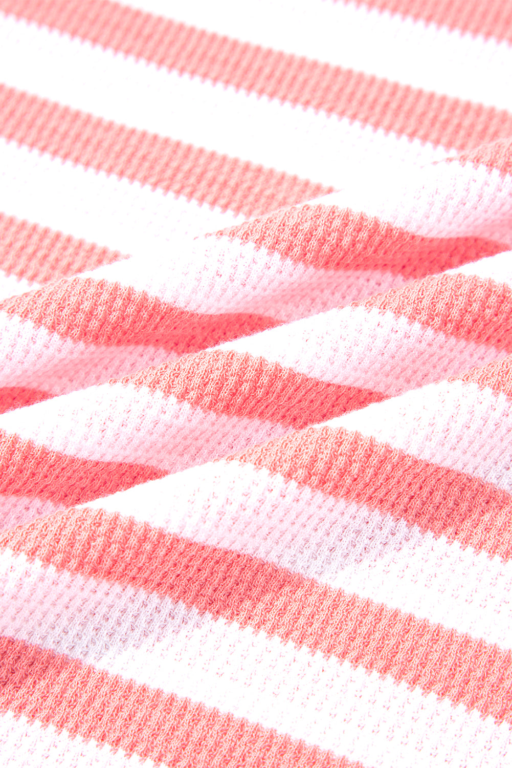 Colorblock Stripe Textured Dropped Long Sleeve Top