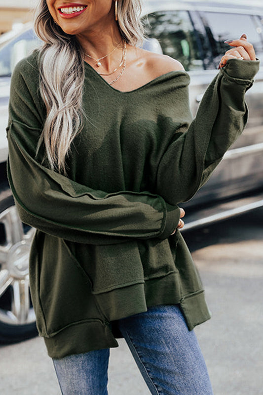 Exposed Seam Long Sleeve Top