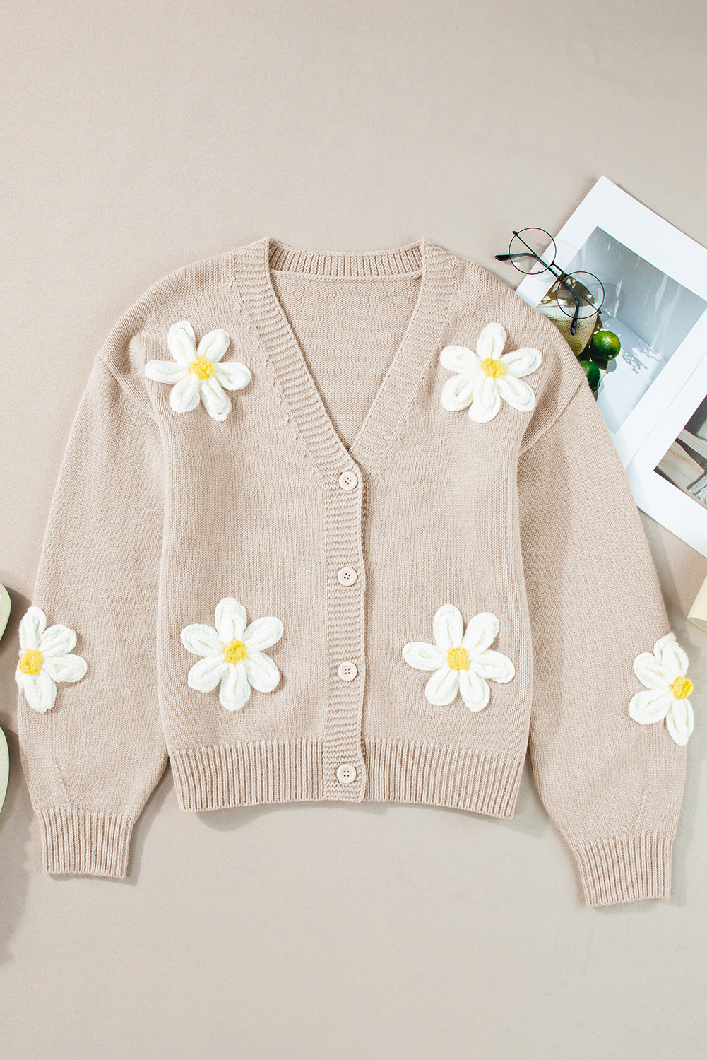 Floral Buttoned Front Cardigan