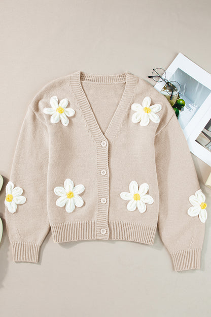 Floral Buttoned Front Cardigan