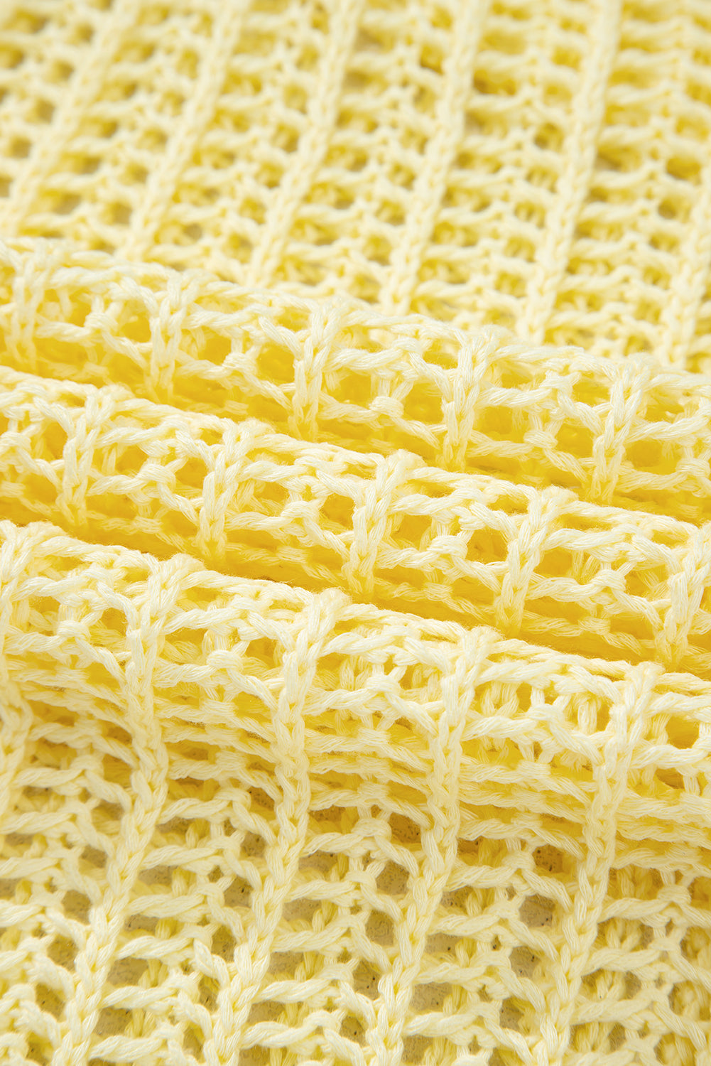 Hollow-out Crochet Tie Side Short Sleeve Sweater