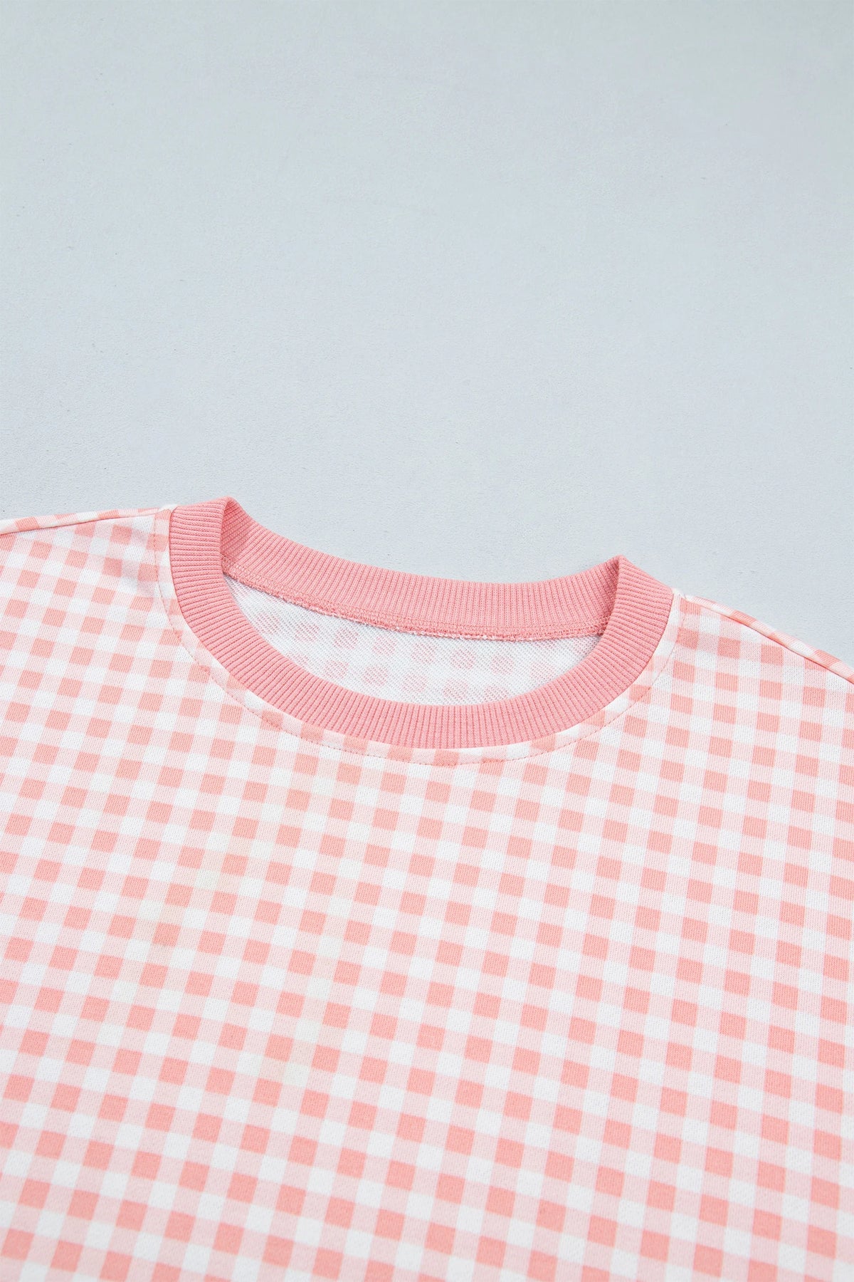 Gingham Patchwork Long Sleeve Top & Pant Set