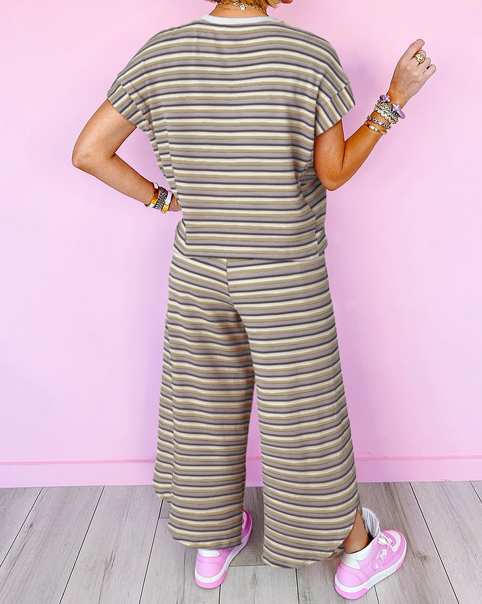 Stripe Tee and Pants Set