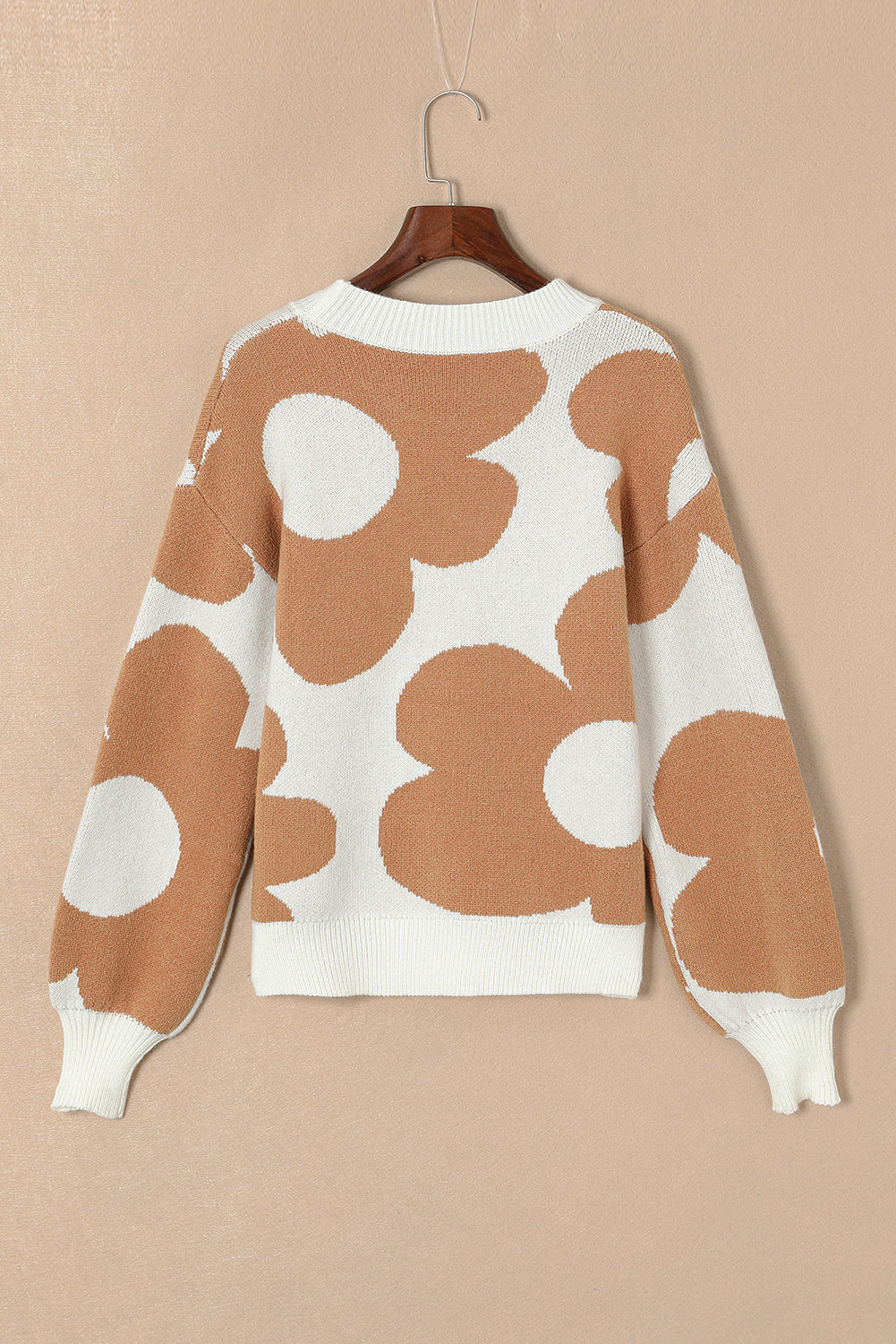 Floral Drop Shoulder Crewneck Sweater