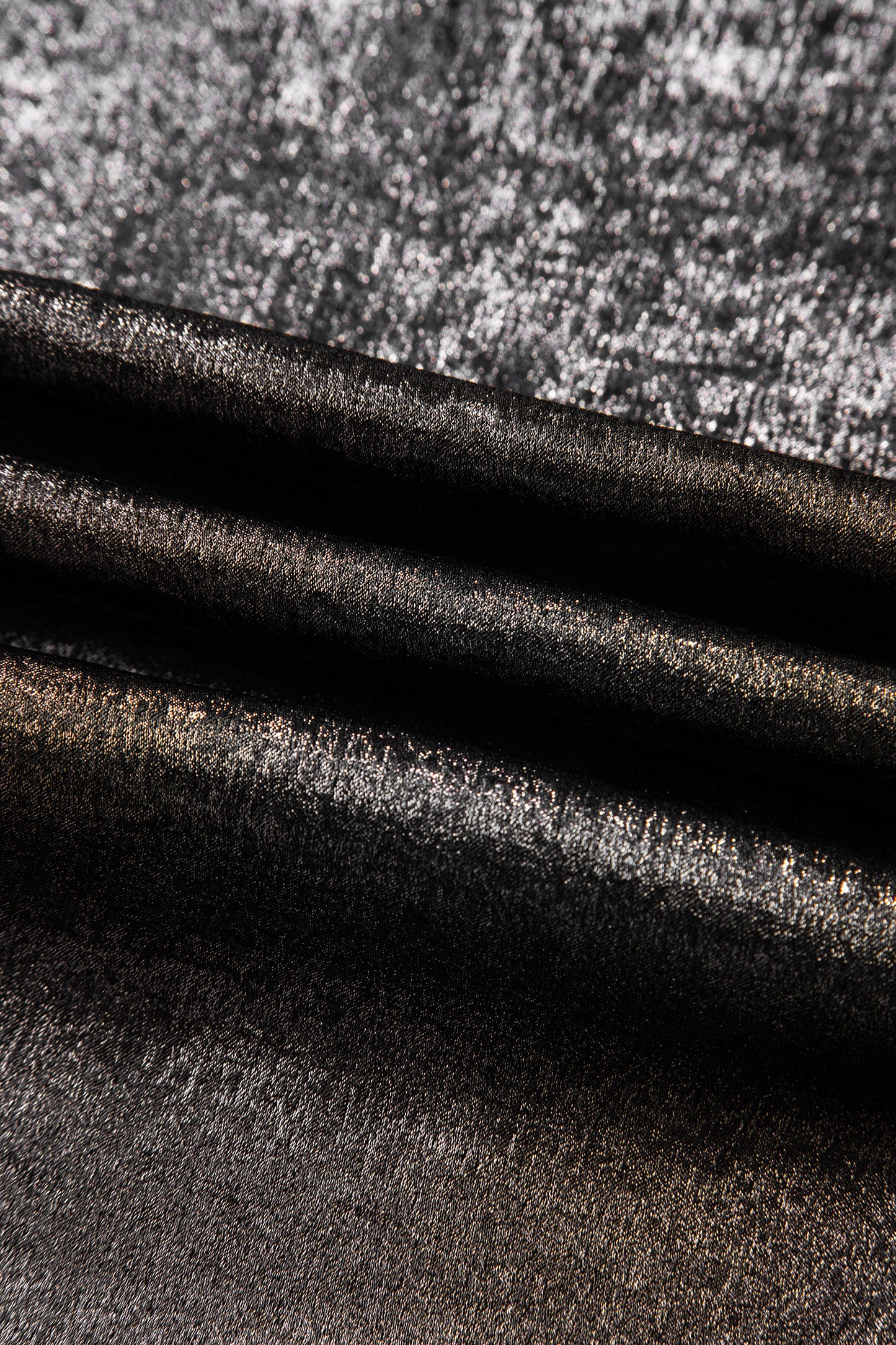 Metallic Ruffle Trim Sleeveless Round Neck Top