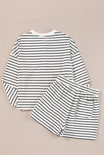 Stripe Top and Shorts Set