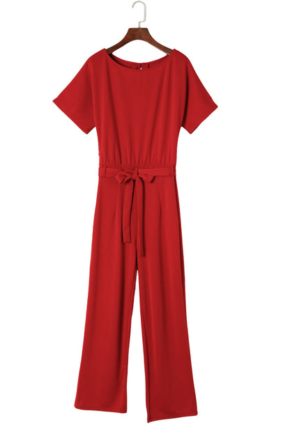 Tie Front Wide Leg Jumpsuit