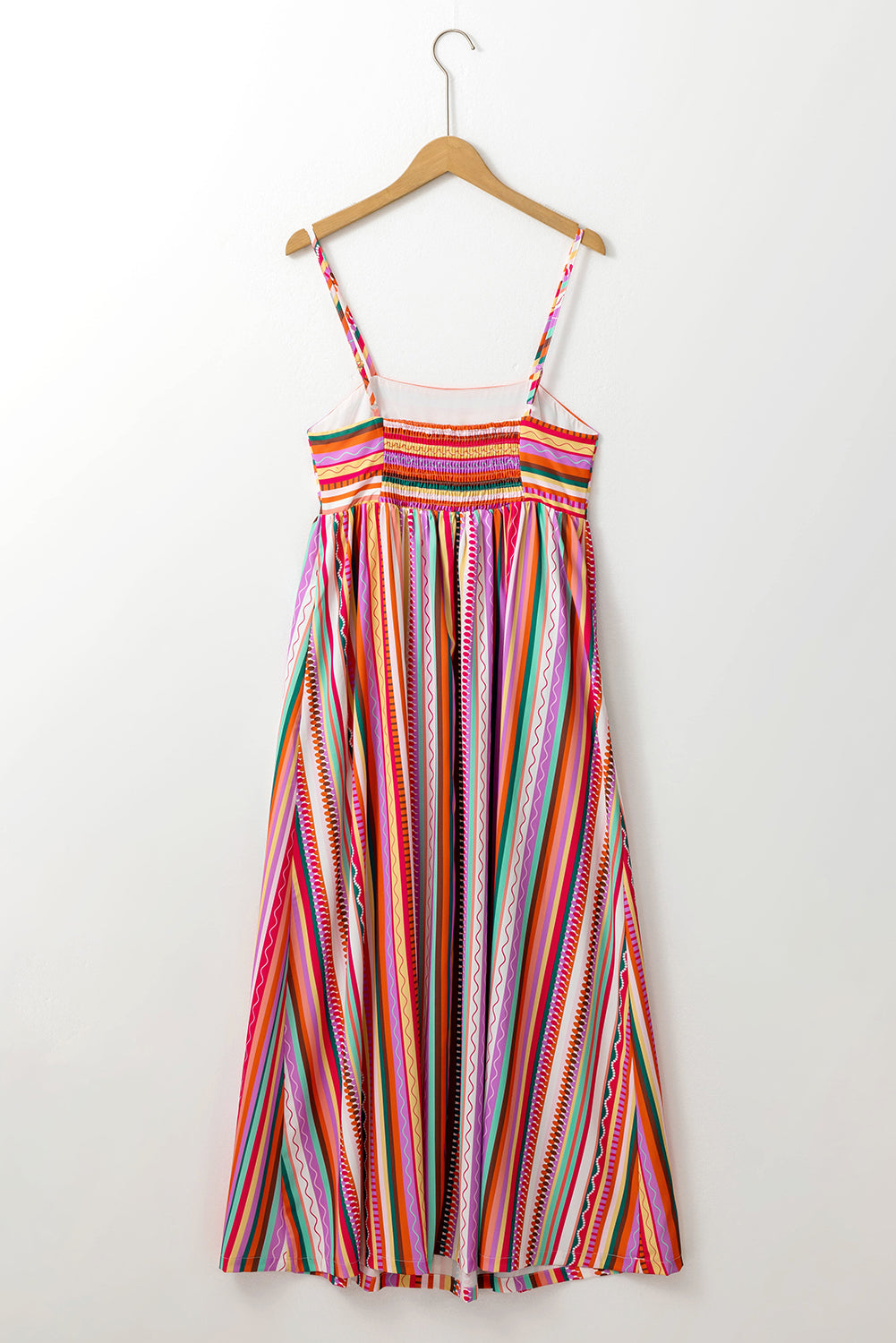 Stripe Smocked Boho Maxi Dress