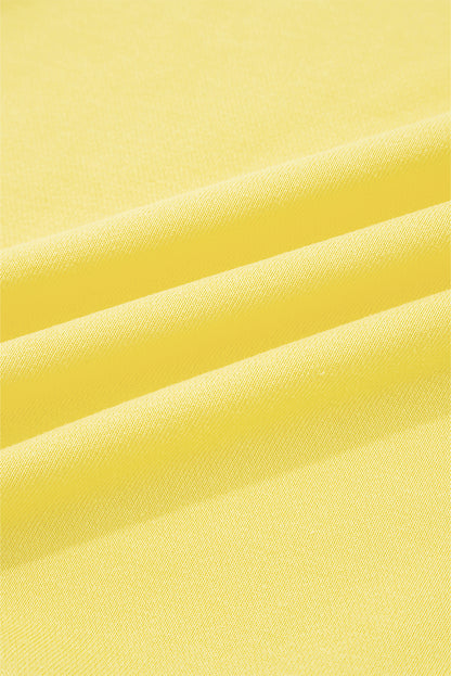 Solid Puff Sleeve Top and Drawstring Pants Set