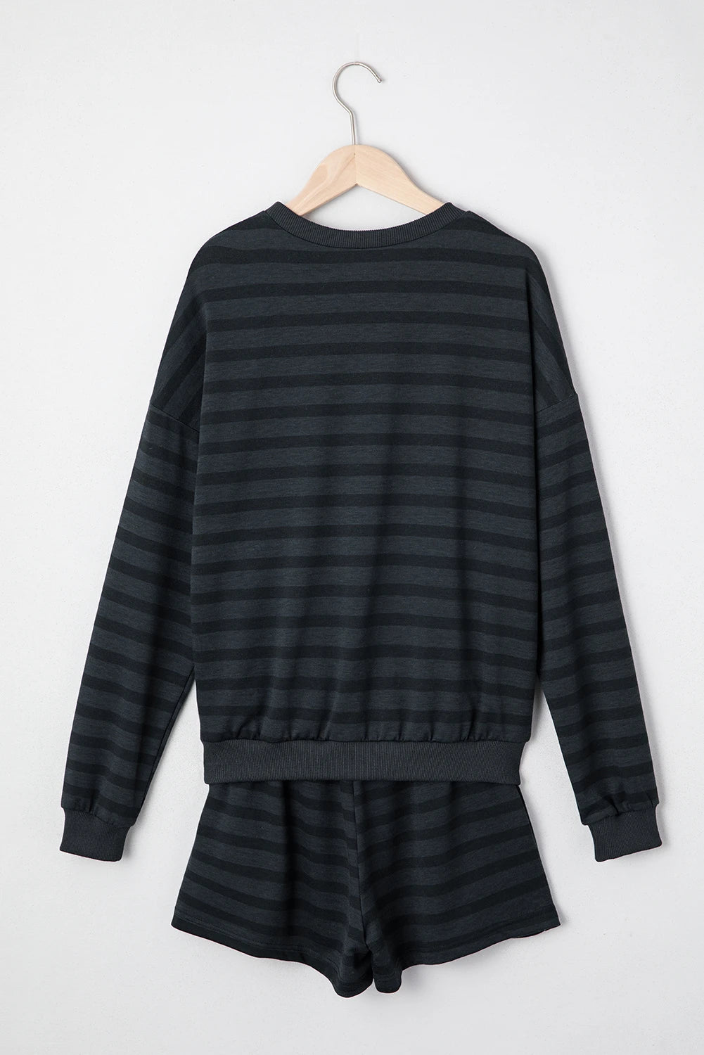 Stripe Long Sleeve Top & Shorts Set