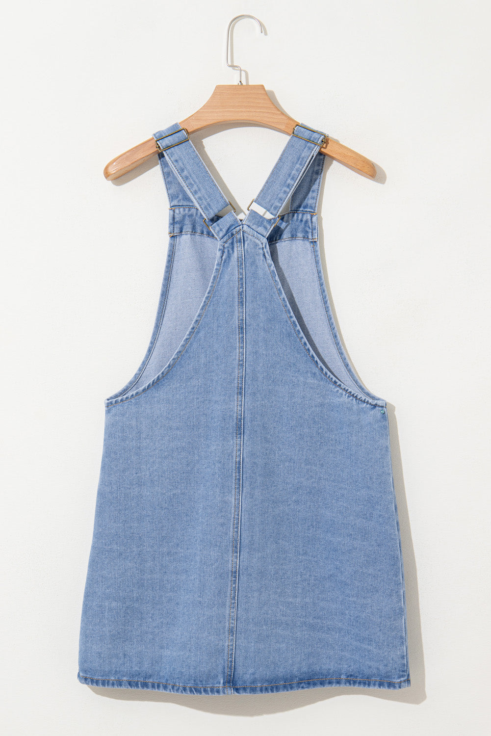 Denim Button Front Mini Dress