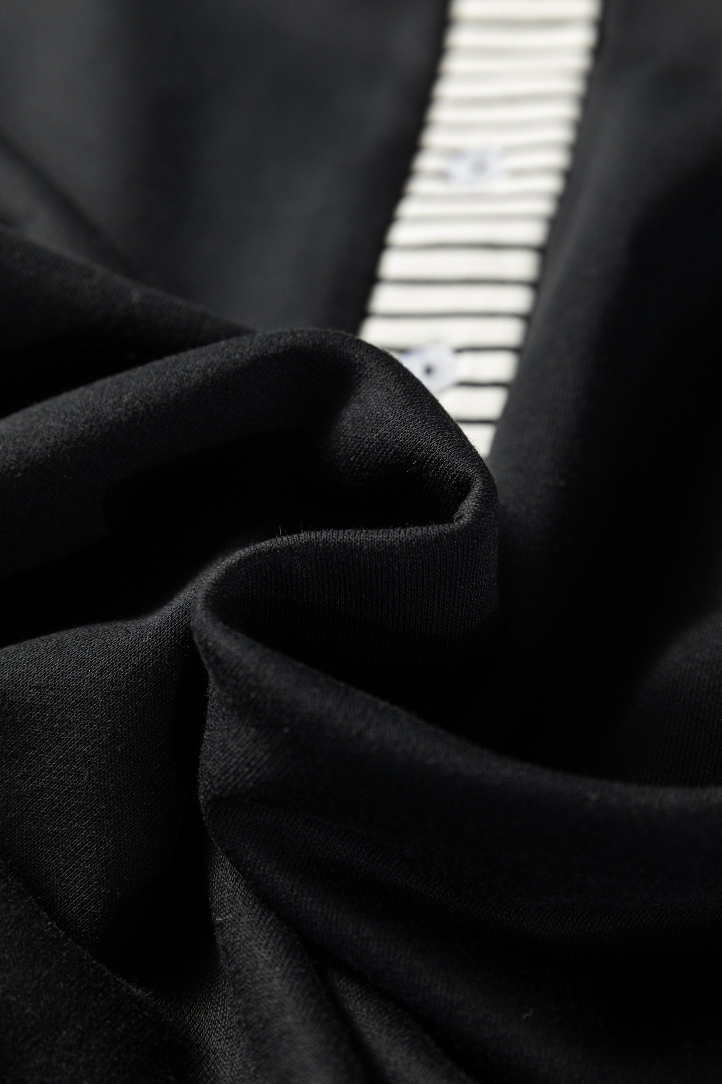 Plus Size Stripe Cuffs Collared Ruffle Hem Dress