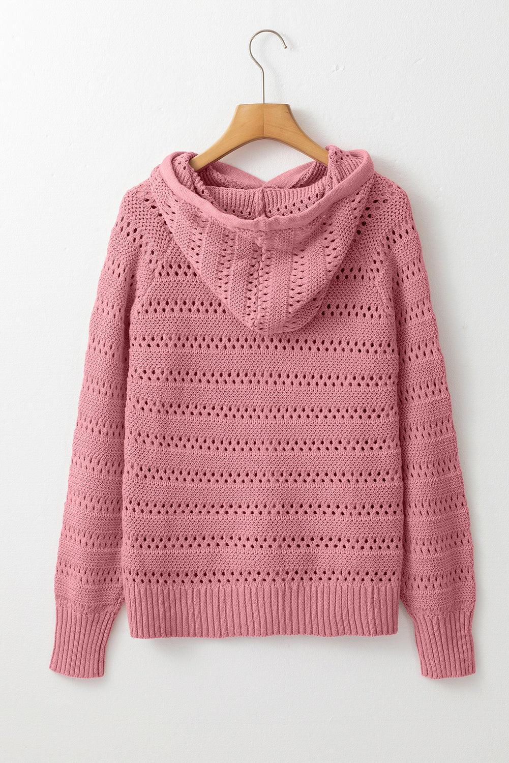 Pointelle Knit Raglan Sleeve Sweater