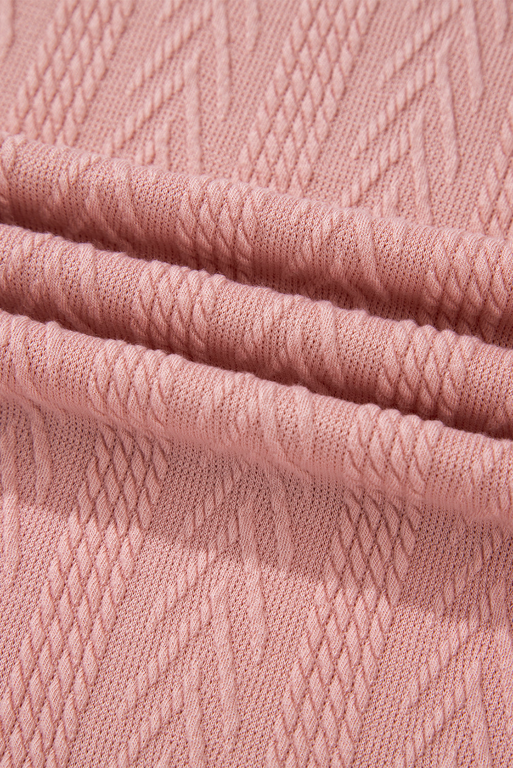 Floral Patchwork Textured Knit V-Neck Blouse