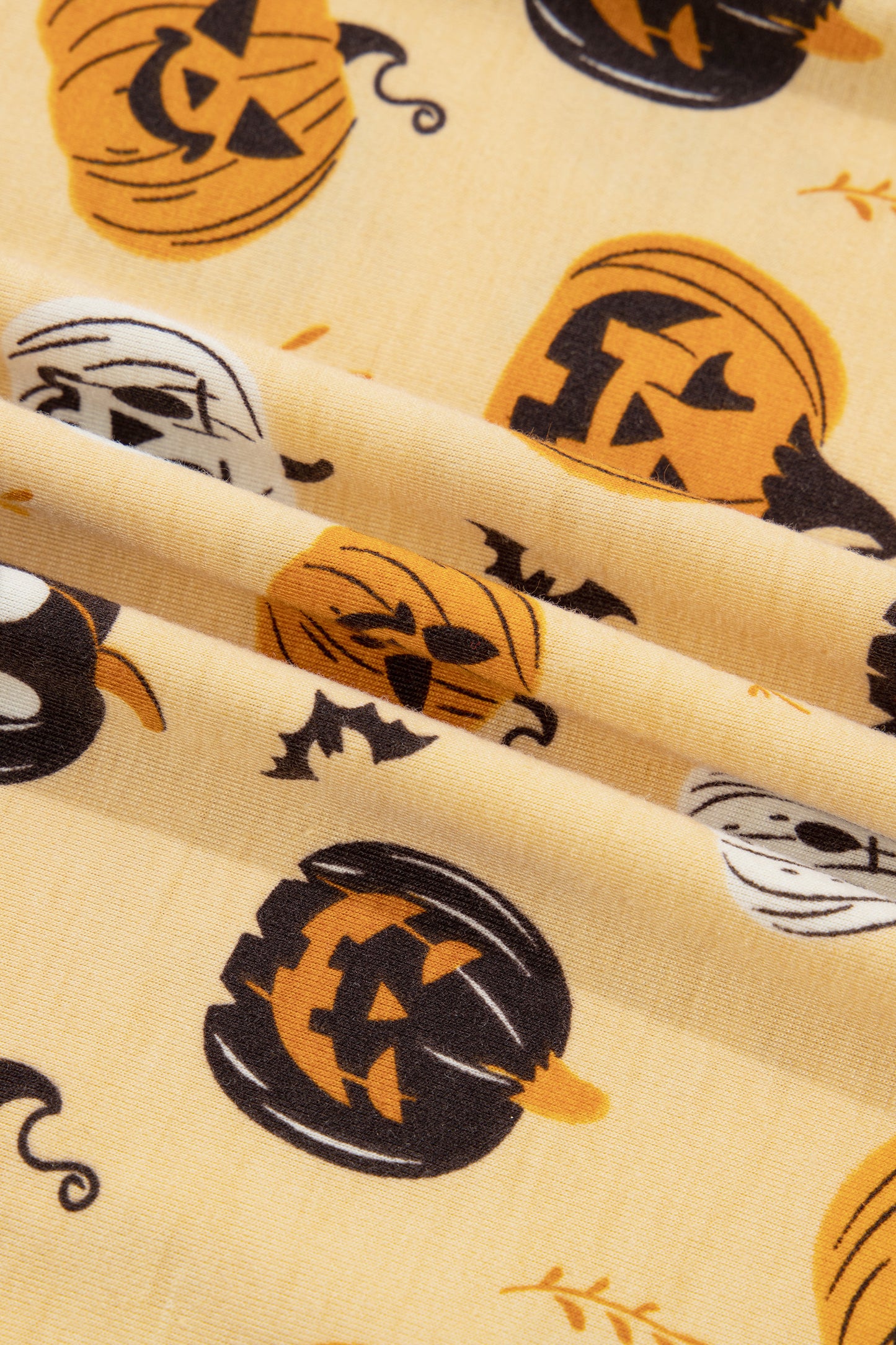 Halloween Jack-O-Lantern Ruffle Top & Shorts Lounge Set