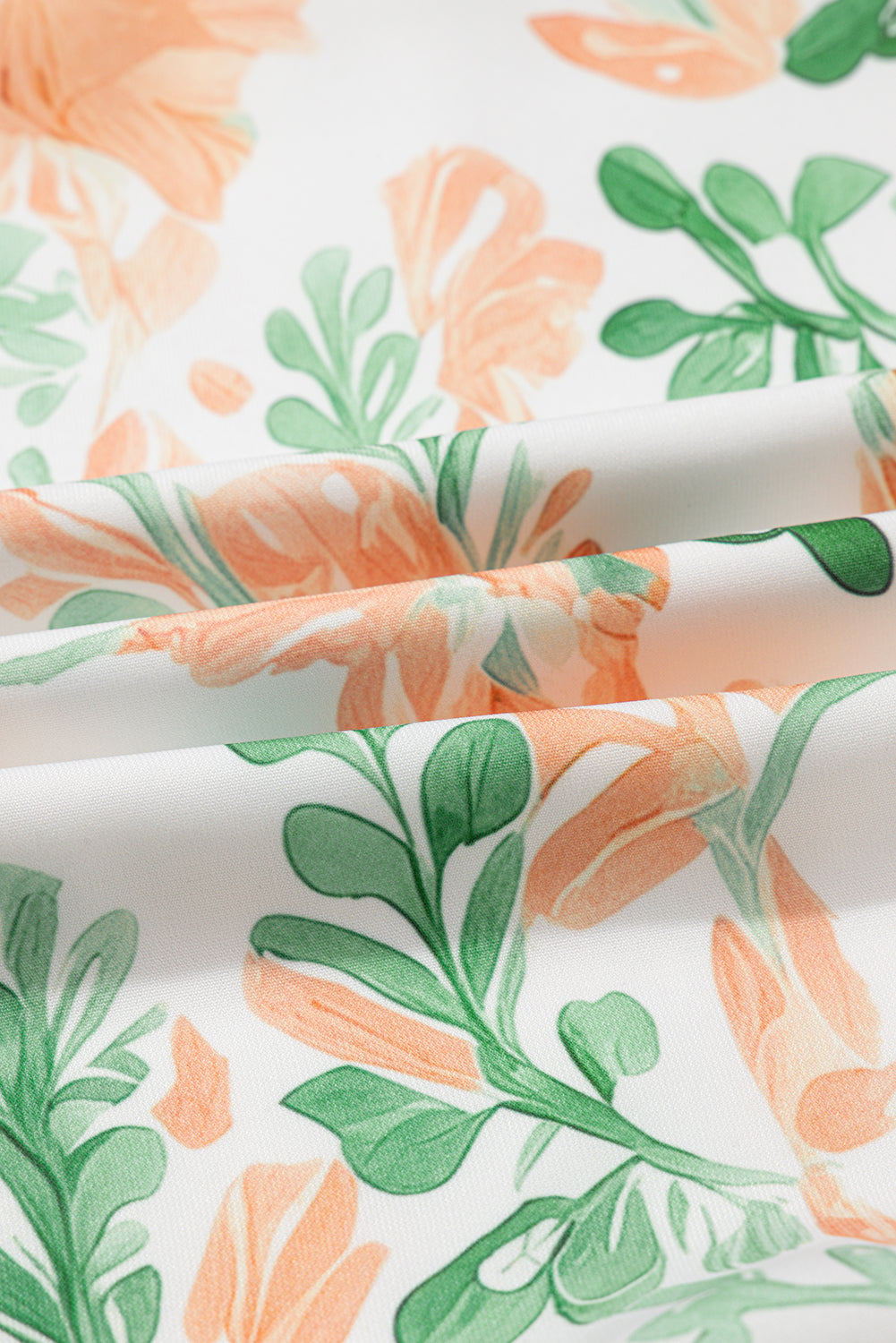 Floral V-Neck Layered Short Sleeve Mini Dress