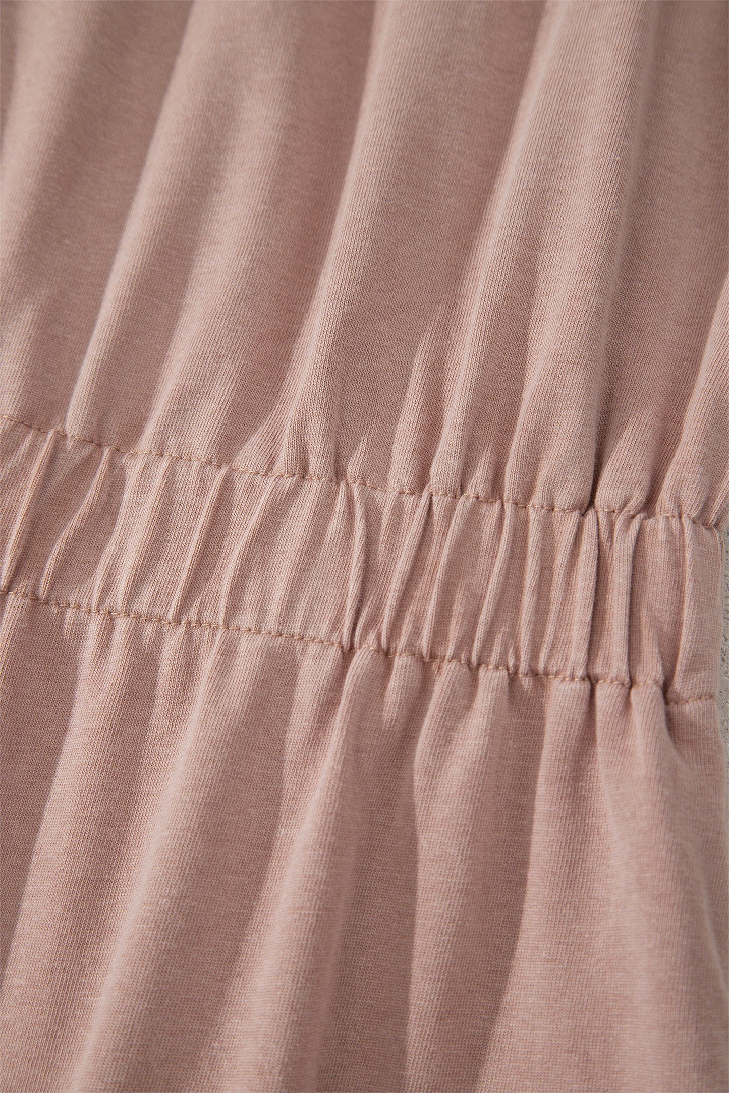 Mineral Wash Scoop Neck Elastic Waist Mini Dress