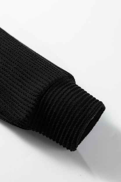 Christmas Merry Corded Knit Long Sleeve Top