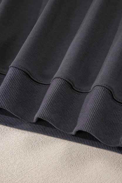 Varsity Stripe Drop Shoulder Oversized Sweatshirt