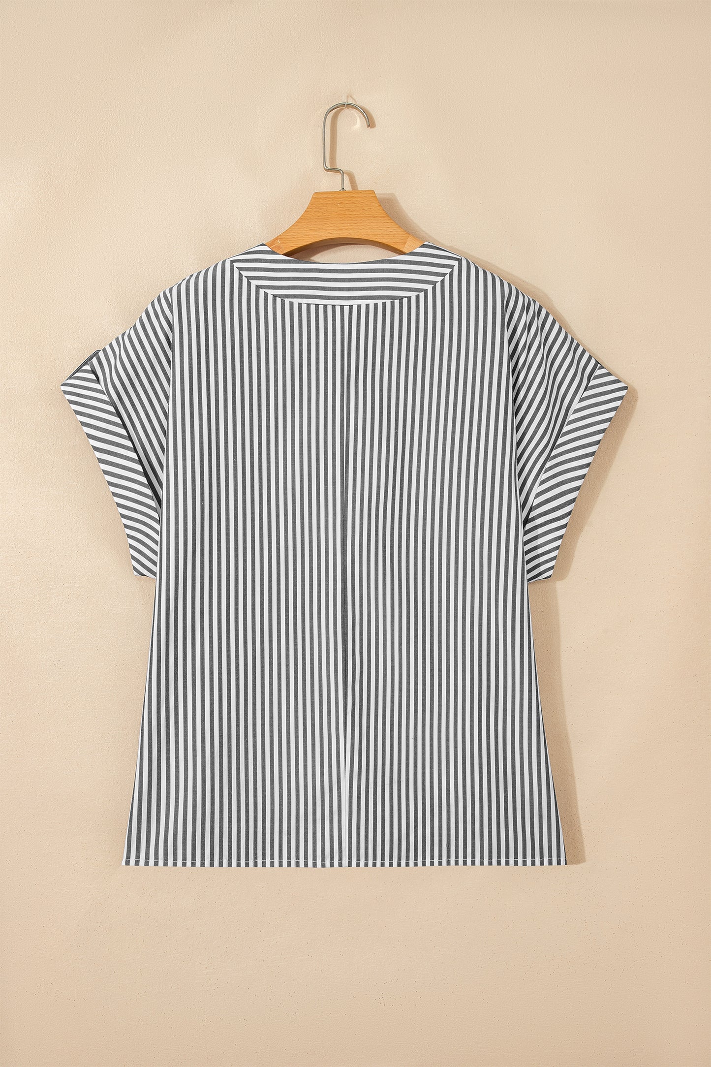 Plus Size Stripe V-Neck Dolman Sleeve Blouse