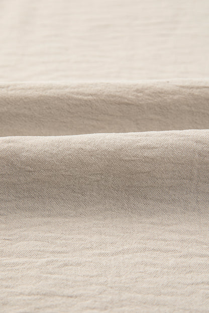 Stripe Patchwork Long Sleeve Henley Top