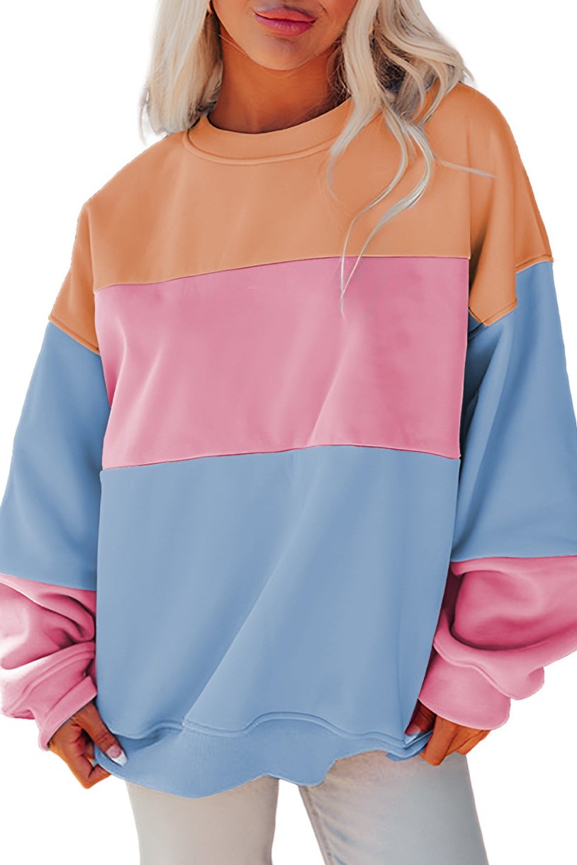 Colorblock Drop Shoulder Sweatshirt