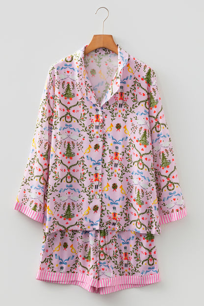 Christmas Nutcracker Top and Shorts Pajama Set