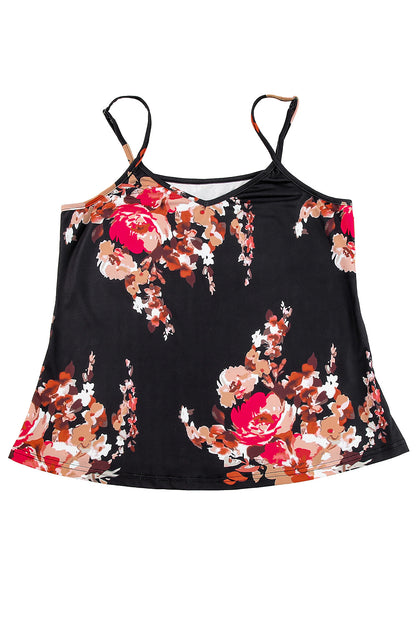 Floral Adjustable Spaghetti Strap Top