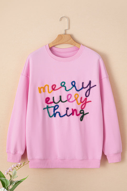 Christmas Merry Every Thing Tinsel Sweatshirt