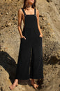 Corduroy Adjustable Wide Leg Overalls