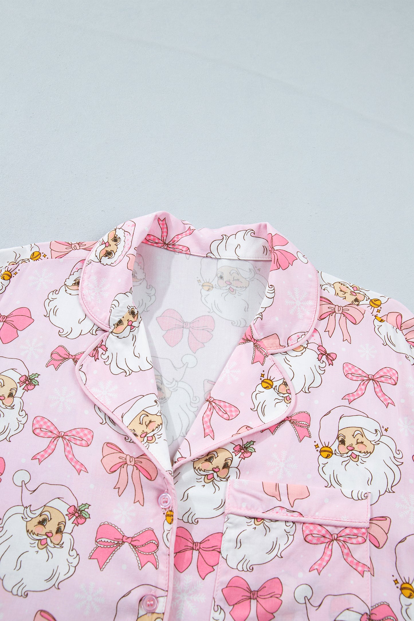 Christmas Santa Long Sleeve Top & Pants Pajama Set