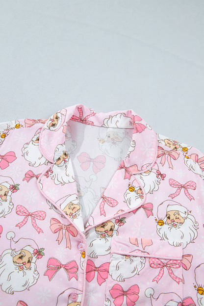 Christmas Santa Long Sleeve Top & Pants Pajama Set