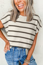 Stripe Crewneck Sweater Tee