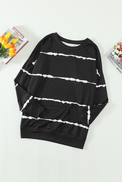 Stripe Long Sleeve Sweatshirt