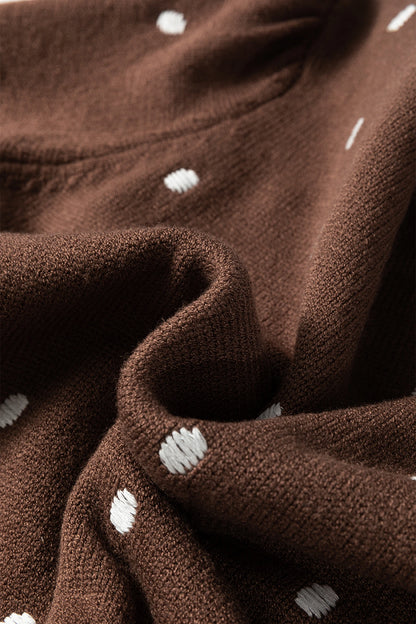 Polka Dot Bubble Short Sleeve Sweater