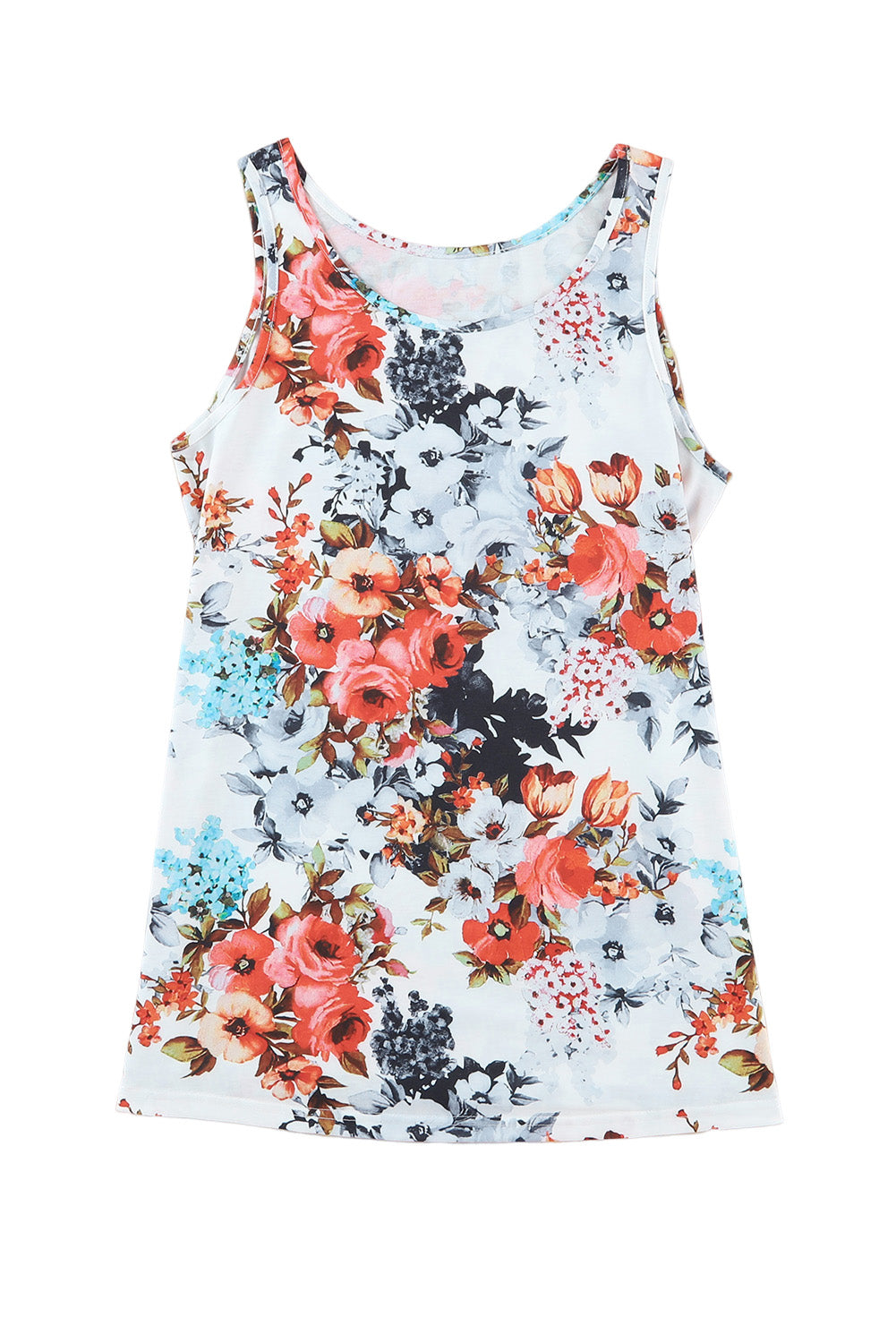 Floral Scoop Neck Tank Top