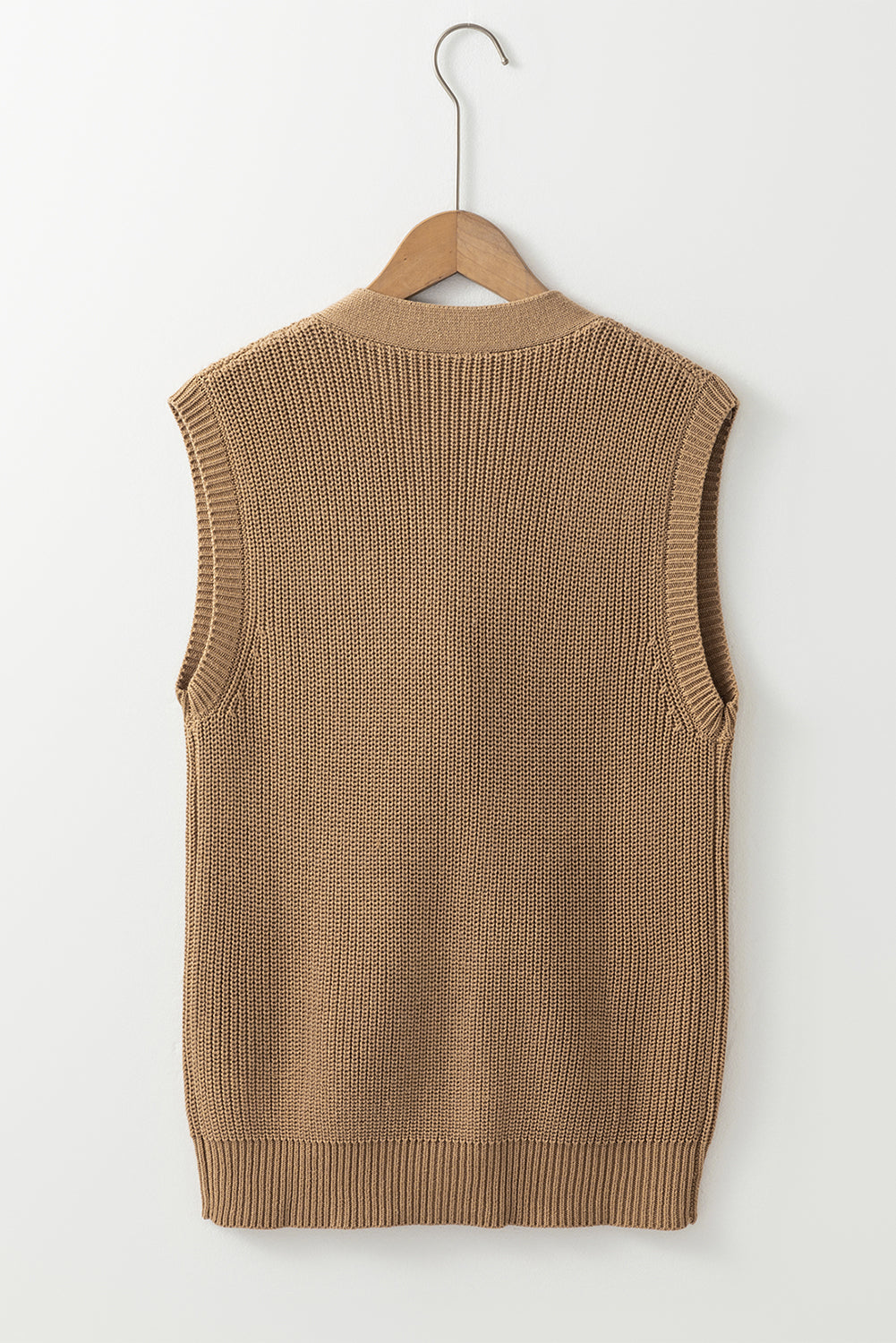 Buttoned V-Neck Sweater Vest