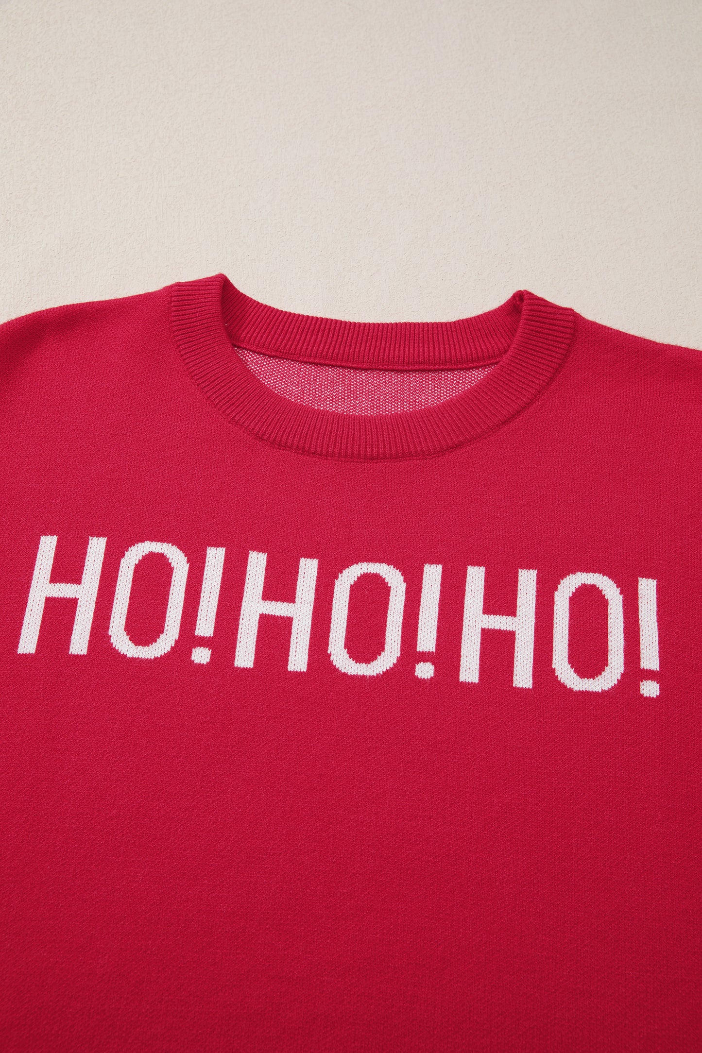 Ho Ho Ho Merry Christmas Drop Shoulder Sweater