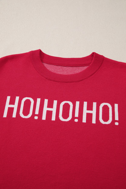 Ho Ho Ho Merry Christmas Drop Shoulder Sweater